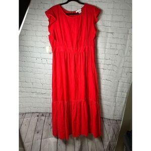Cynthia Rowley Red Ruffle Dress